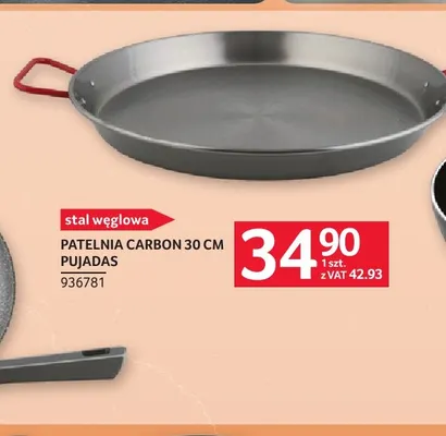 Patelnia Carbon 30 cm Pujadas promocja w Selgros