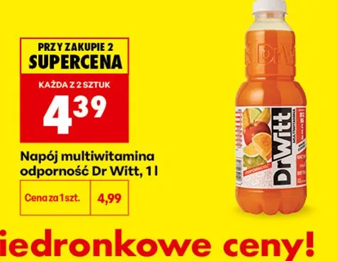 Napój multiwitamina odporność Dr Witt promocja w Biedronka