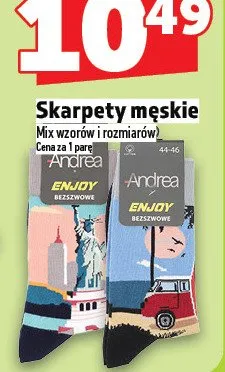 Skarpety męskie Andrea promocja w TOPAZ