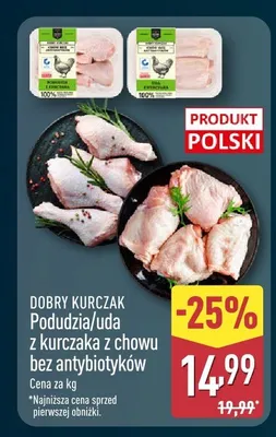 Podudzia/uda z kurczaka z chowu bez antybiotyków promocja w Aldi