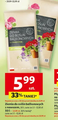 Ziemia do roślin balkonowych z nawozem promocja w Auchan