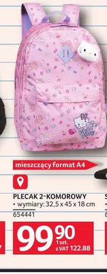 Plecak 2-komorowy Hello Kitty promocja w Selgros