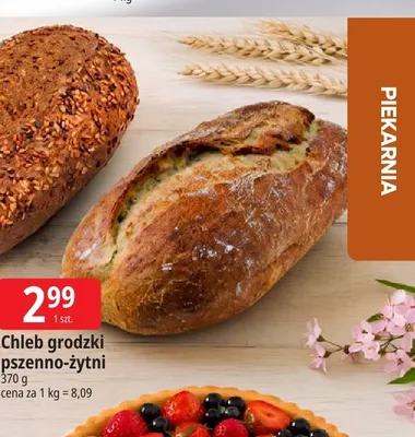 Chleb grodzki pszenno-żytni promocja w Leclerc