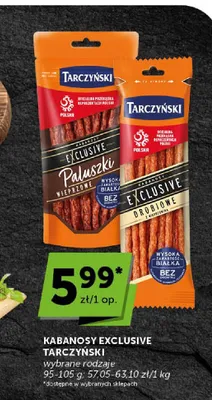 Kabanosy Exclusive Paluszki Wieprzowe Tarczyński promocja w Euro Sklep