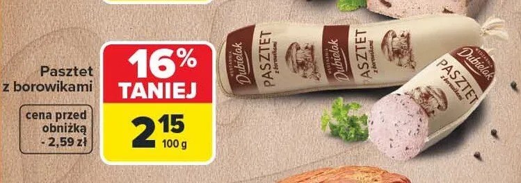 Pasztet z borowikami Dubielak promocja w Carrefour