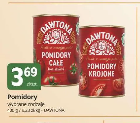 Pomidory całe bez skórki Dawtona promocja w Marketvita