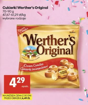 Cukierki Werther's Original promocja w Delikatesy Centrum