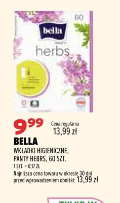 Wkładki higieniczne Panty Herbs Bella promocja w Drogerie Natura