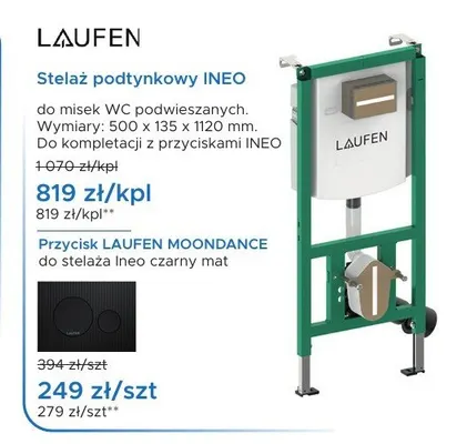 Stelaż podtynkowy Laufen INEO promocja w Blu Salony Łazienek