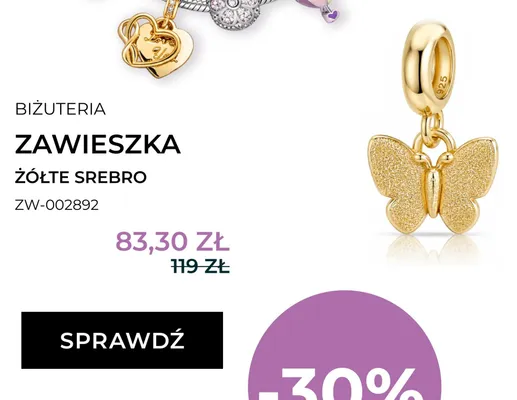 Zawieszka żółte srebro Briju ZW-002892 promocja w Briju
