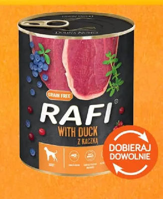 Karma dla psa Rafi z kaczką promocja w POLOmarket
