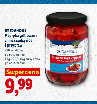 Papryka grillowana z mieszanką ziół i przypraw Eridanous promocja w Lidl