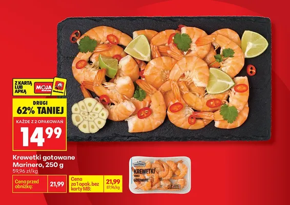 Krewetki gotowane promocja w Biedronka