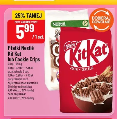Płatki śniadaniowe Nestlé Kit Kat promocja w POLOmarket