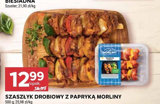Szaszłyk drobiowy z papryką Morliny promocja w Stokrotka