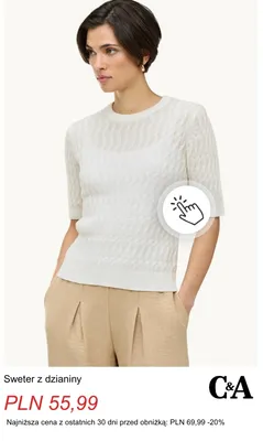 Sweter z dzianiny C & A promocja w C&A