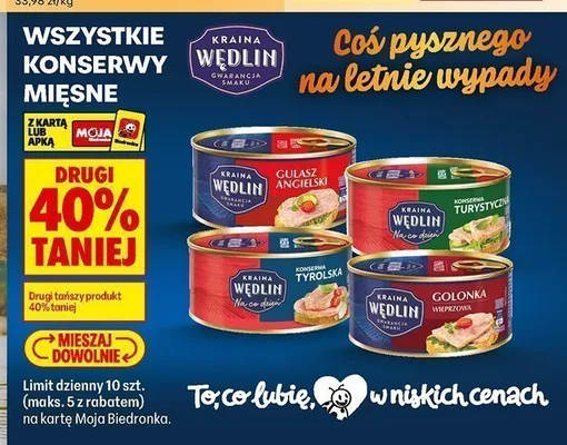 Konserwa turystyczna Kraina Wędlin promocja w Biedronka