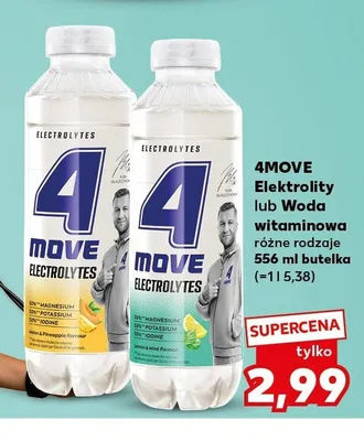 Woda witaminowa 4Move Elektrolity cytryna i mięta promocja w Kaufland