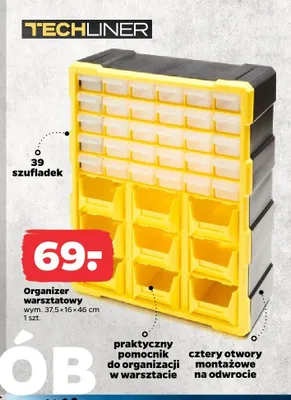 Organizer warsztatowy Techliner 39 szufladek promocja w Netto