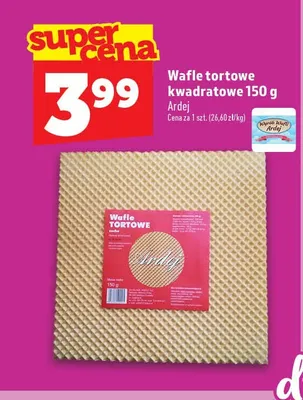 Wafle tortowe kwadratowe Ardej promocja w TOPAZ