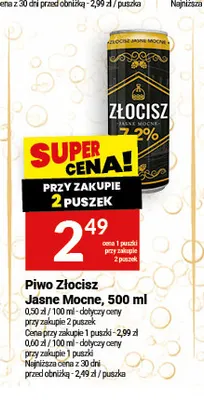 Piwo Złocisz Mocne 500 ml promocja w Twój Market