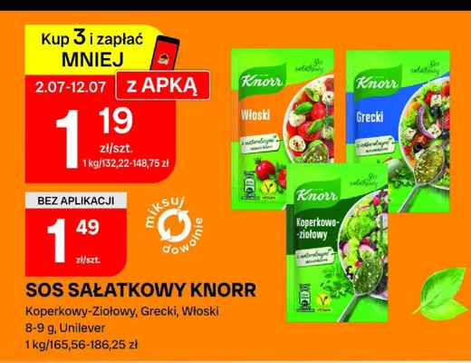 Sos sałatkowy Włoski Knorr promocja w Chorten