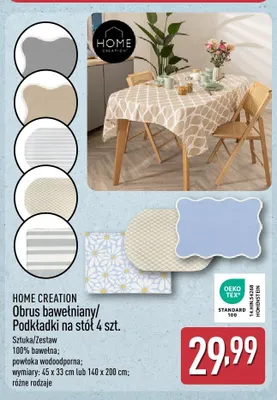 Obrus bawełniany HOME CREATION promocja w Aldi