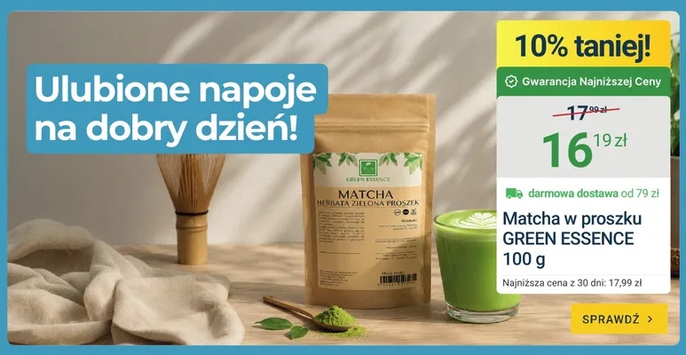 Matcha w proszku GREEN ESSENCE promocja w ERLI