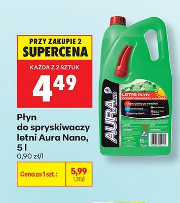 Płyn do spryskiwaczy letni Aura Nano promocja w Biedronka