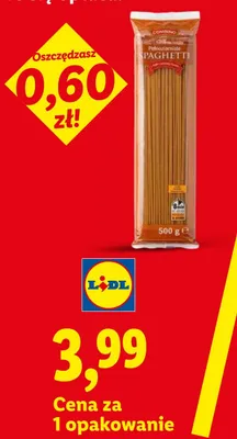 Makaron spaghetti pełnoziarnisty Combino promocja w Lidl
