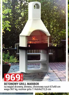 Betonowy grill Maribor promocja w Merkury Market