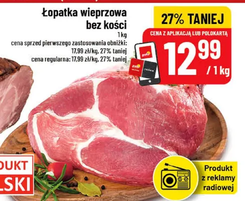 Łopatka wieprzowa bez kości promocja w POLOmarket