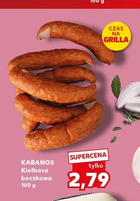 Kiełbasa boczkowa Kabanos promocja w Kaufland