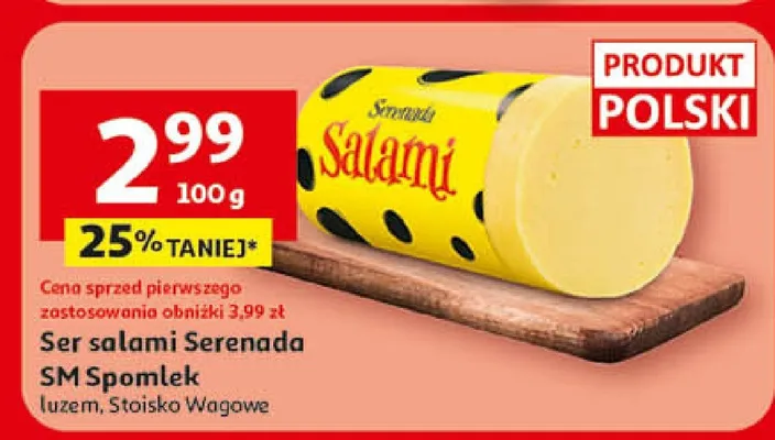 Ser salami Serenada luzem promocja w Auchan