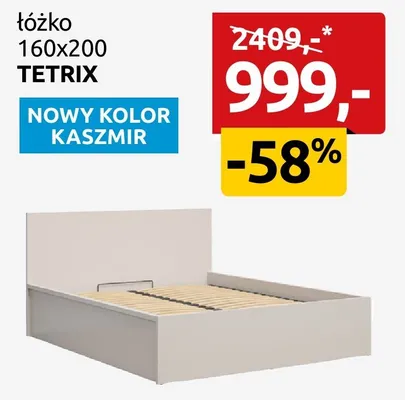 Łóżko 160x200 Tetrix promocja w Black Red White