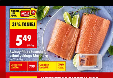 Świeży filet z łososia atlantyckiego Marinero promocja w Biedronka