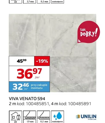 Wykładzina elastyczna Viva Venato S94 promocja w Komfort