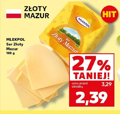 Ser Złoty Mazur Mlekpol promocja w Kaufland