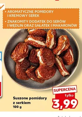 Suszone pomidory z serkiem promocja w Kaufland