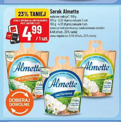 Serek Almette śmietankowy promocja w POLOmarket