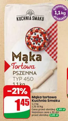 Mąka tortowa pszenna typ 450 Kuchnia Smaku promocja w Dino