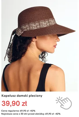 Kapelusz damski pleciony promocja w Medicine