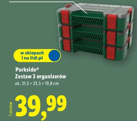 Zestaw 3 organizerów promocja w Lidl