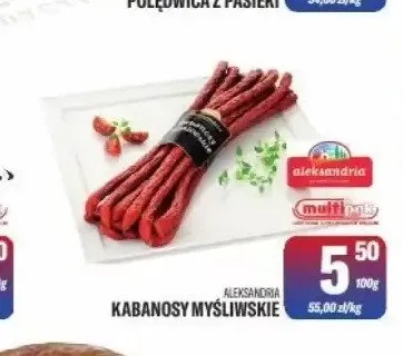 Kabanosy myśliwskie Aleksandria promocja w Tomi Markt