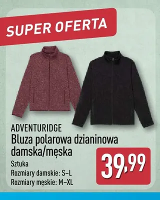 Bluza polarowa dzianinowa damska Adventuridge promocja w Aldi