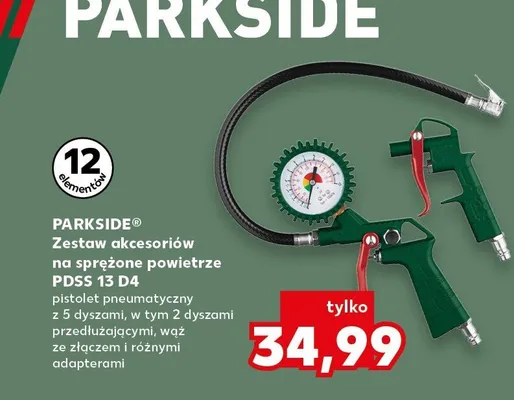 Zestaw akcesoriów na sprężone powietrze PDSS 13 D4 promocja w Kaufland