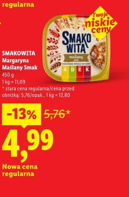 Margaryna Maślany Smak Smakowita promocja w Lidl
