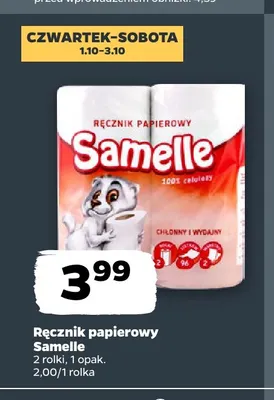 Ręcznik papierowy Samelle 2-pak promocja w Netto