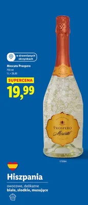 Wino musujące białe słodkie owocowe delikatne promocja w Lidl