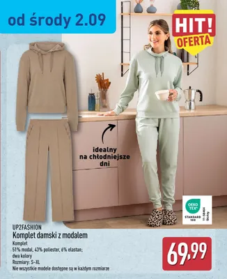 Komplet damski z modalem UP2FASHION promocja w Aldi